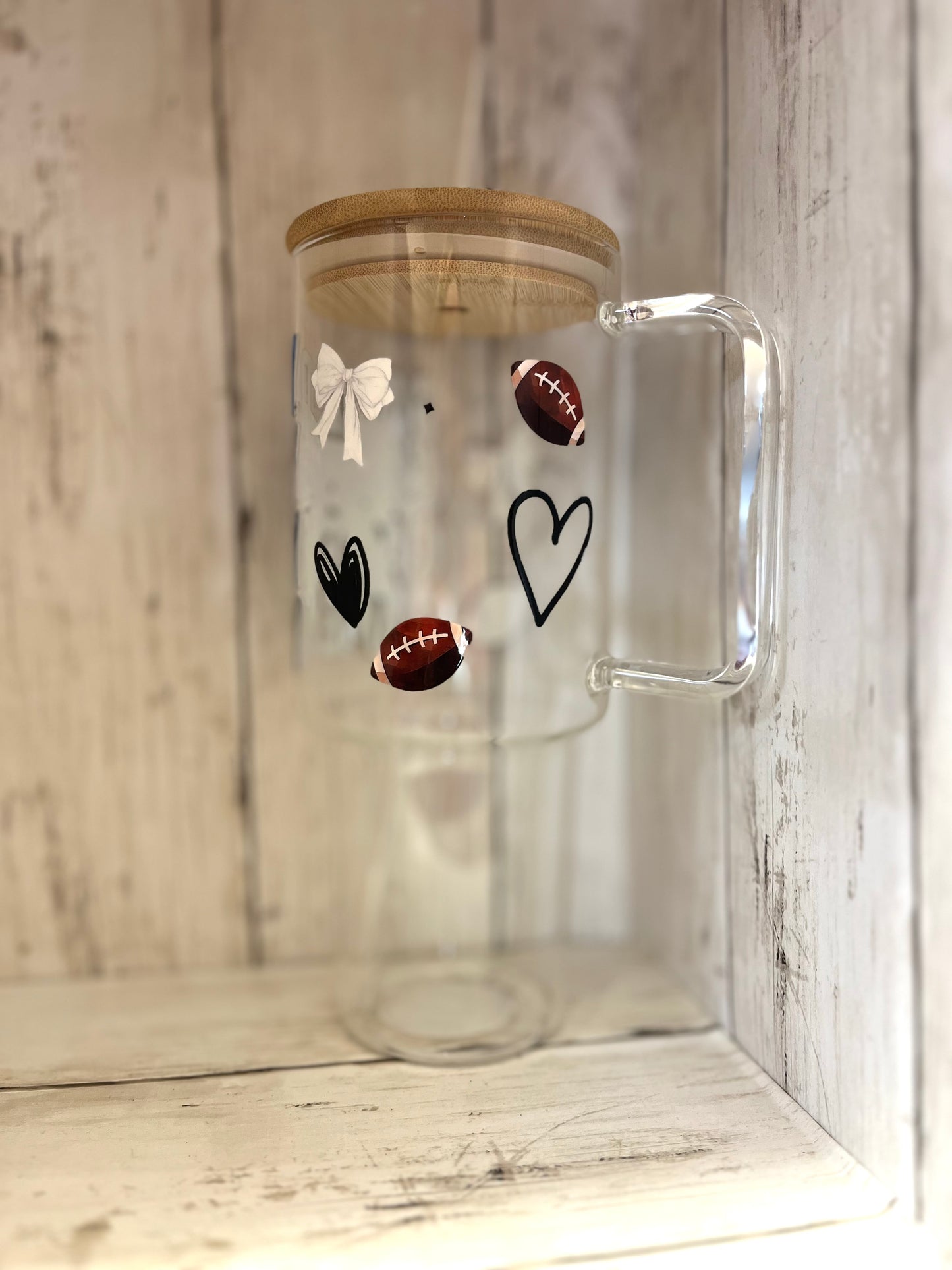 RTS {Game Day} 40oz Glass Tumbler