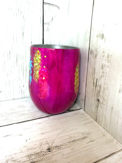 RTS {Neon Boats} 12oz Wine tumbler