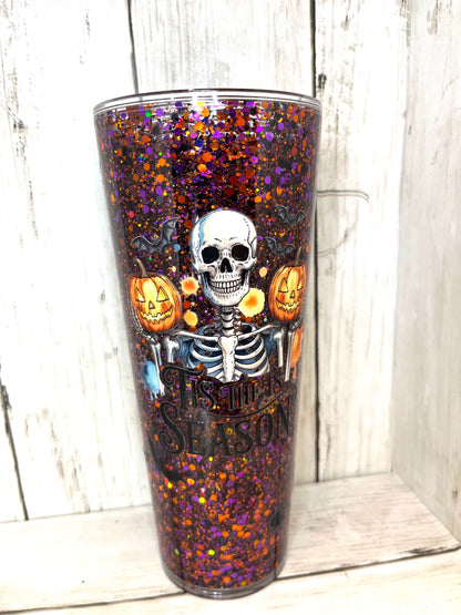 RTS {Tis the Season Skeleton} 24oz Snow Globe