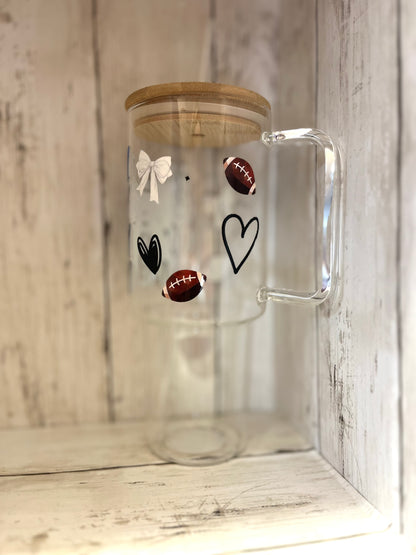 RTS {Game Day} 40oz Glass Tumbler