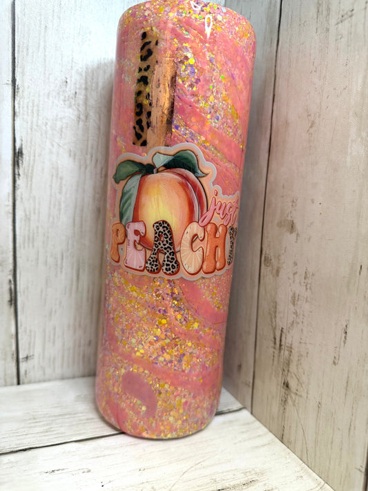 RTS {Just Peachy Hydro Dip} 30oz Tumbler
