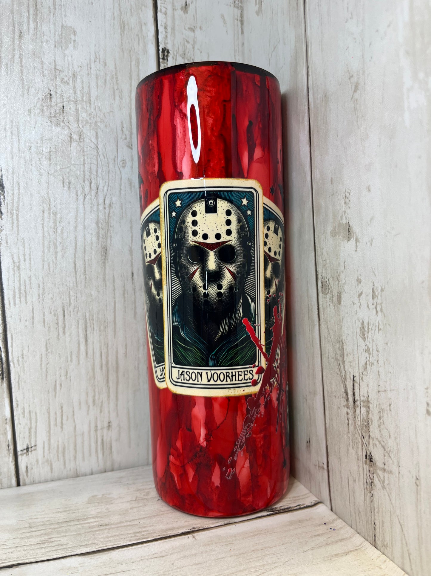 RTS {Friday the Thirsteenth Rustic Raindrop} 20oz Tumbler