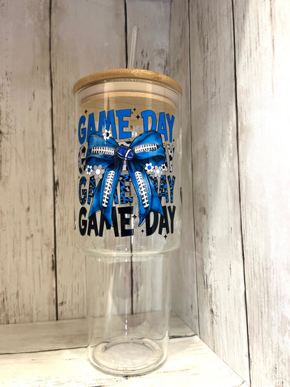 RTS {Game Day} 40oz Glass Tumbler