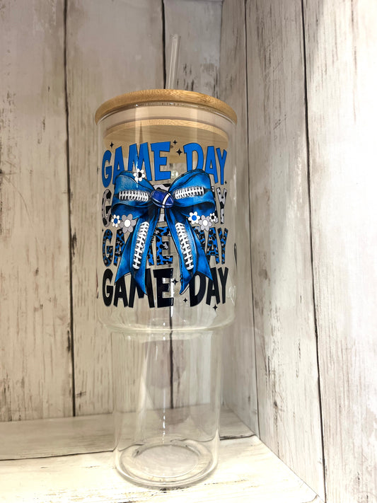 RTS {Game Day} 40oz Glass Tumbler