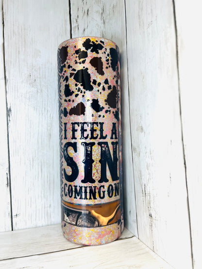 RTS {Cow Print Sin} 30oz Tumbler