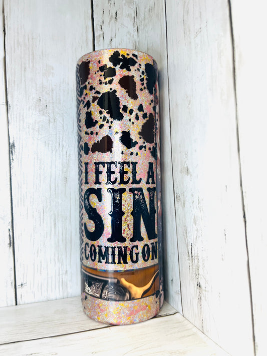 RTS {Cow Print Sin} 30oz Tumbler