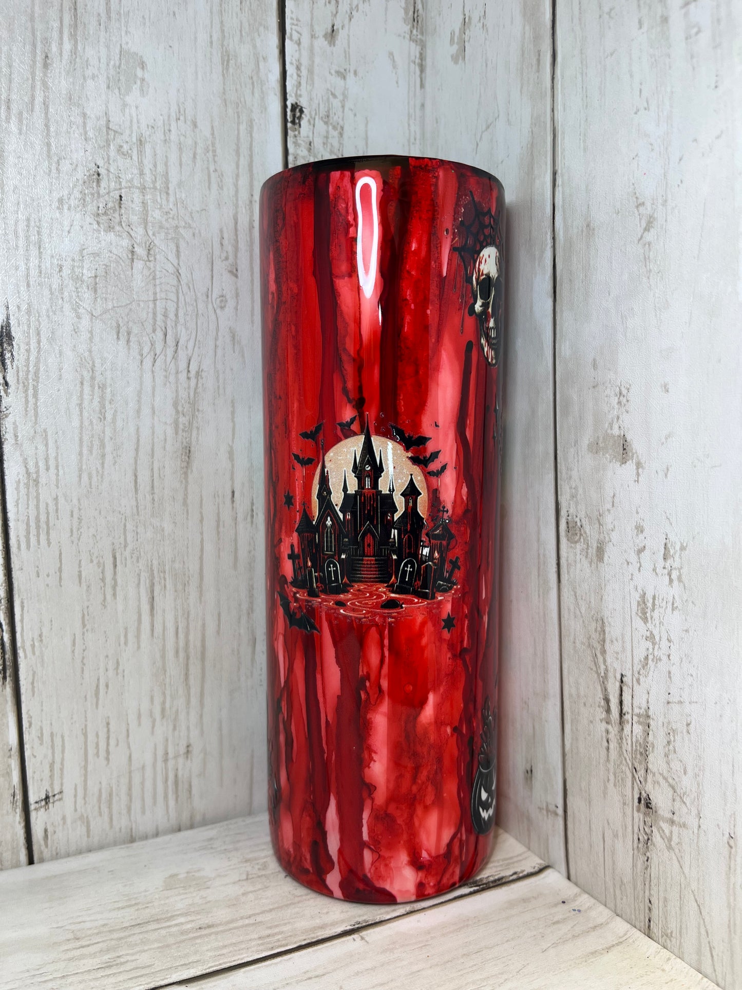 RTS {Friday the Thirsteenth Rustic Raindrop} 20oz Tumbler